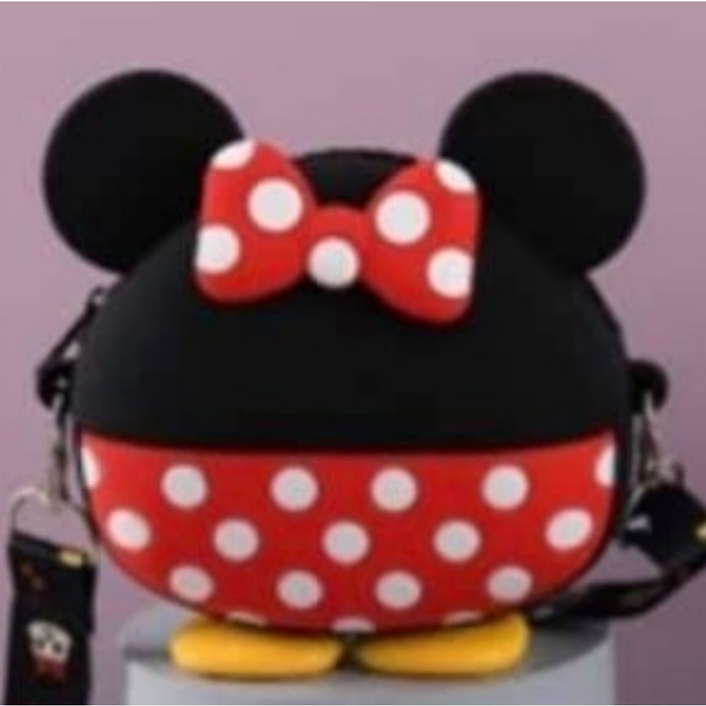 NEW BLACK/RED POLKA MICKEY SHOULDER BAG